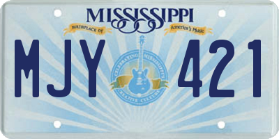 MS license plate MJY421