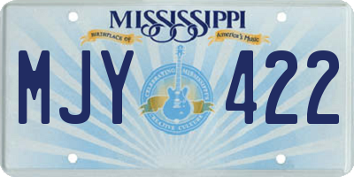 MS license plate MJY422