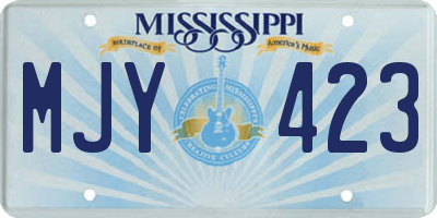 MS license plate MJY423