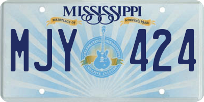 MS license plate MJY424