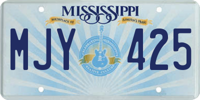 MS license plate MJY425