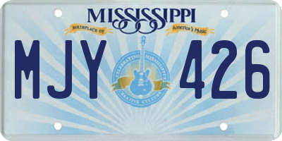 MS license plate MJY426