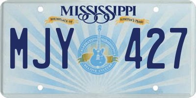 MS license plate MJY427