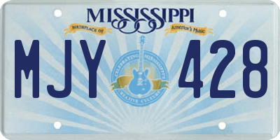 MS license plate MJY428