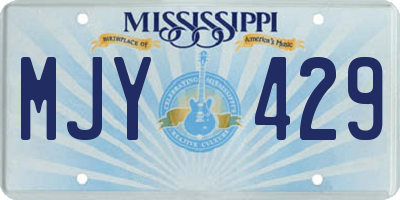 MS license plate MJY429