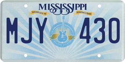 MS license plate MJY430