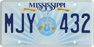 MS license plate MJY432