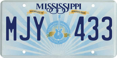 MS license plate MJY433