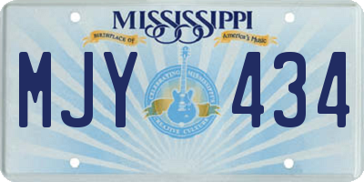 MS license plate MJY434