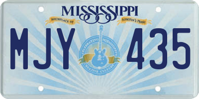 MS license plate MJY435