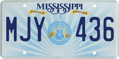 MS license plate MJY436