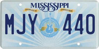 MS license plate MJY440