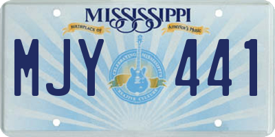 MS license plate MJY441