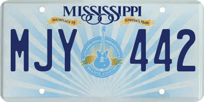 MS license plate MJY442