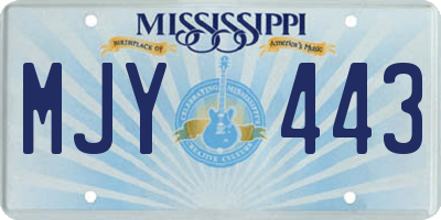 MS license plate MJY443