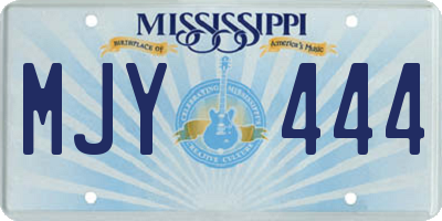 MS license plate MJY444