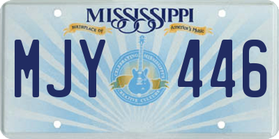MS license plate MJY446