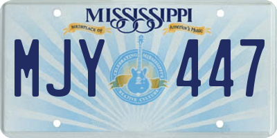 MS license plate MJY447