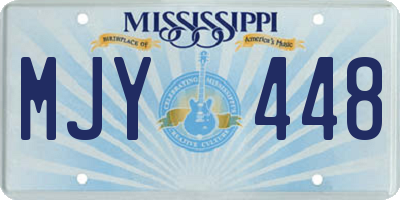 MS license plate MJY448