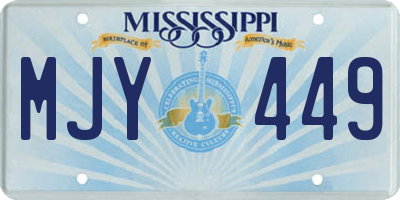 MS license plate MJY449