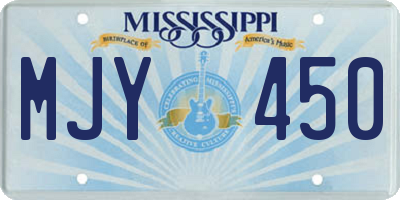 MS license plate MJY450