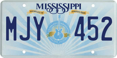 MS license plate MJY452