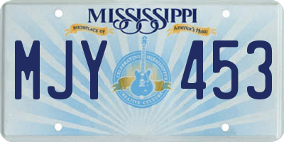 MS license plate MJY453