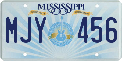 MS license plate MJY456