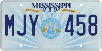 MS license plate MJY458