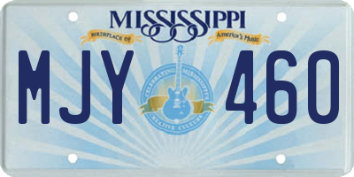 MS license plate MJY460