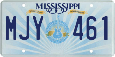MS license plate MJY461