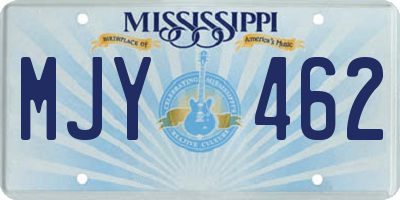MS license plate MJY462