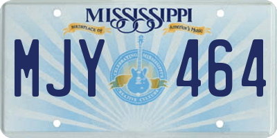 MS license plate MJY464
