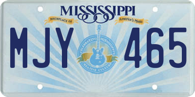 MS license plate MJY465