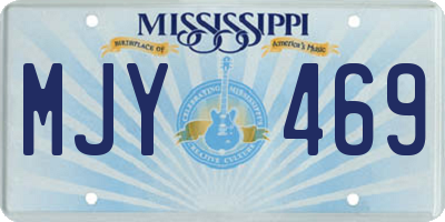 MS license plate MJY469