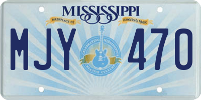 MS license plate MJY470
