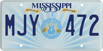 MS license plate MJY472