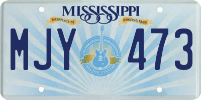 MS license plate MJY473