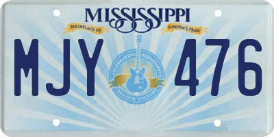 MS license plate MJY476