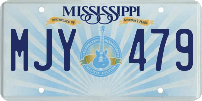 MS license plate MJY479