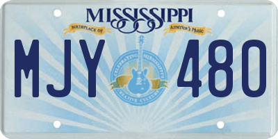 MS license plate MJY480