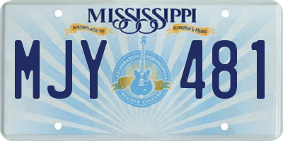 MS license plate MJY481