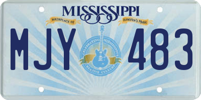 MS license plate MJY483