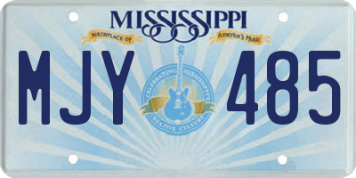 MS license plate MJY485