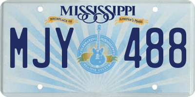 MS license plate MJY488