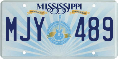 MS license plate MJY489