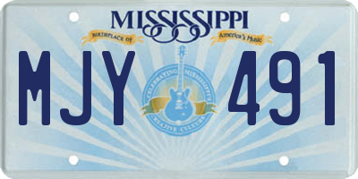 MS license plate MJY491