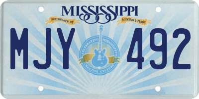 MS license plate MJY492