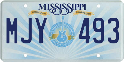 MS license plate MJY493