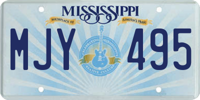 MS license plate MJY495